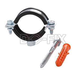 heavy pipe clamp set with rubber profile