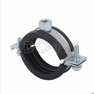 heavy pipe clamp with rubber reinforced rib